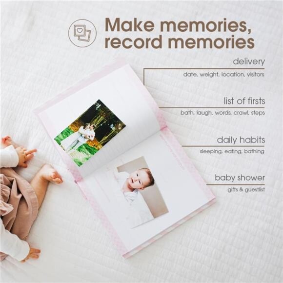 Baby Memory Book, First 5 Years Baby Milestone Book, Pregnancy - Picture 4 of 7